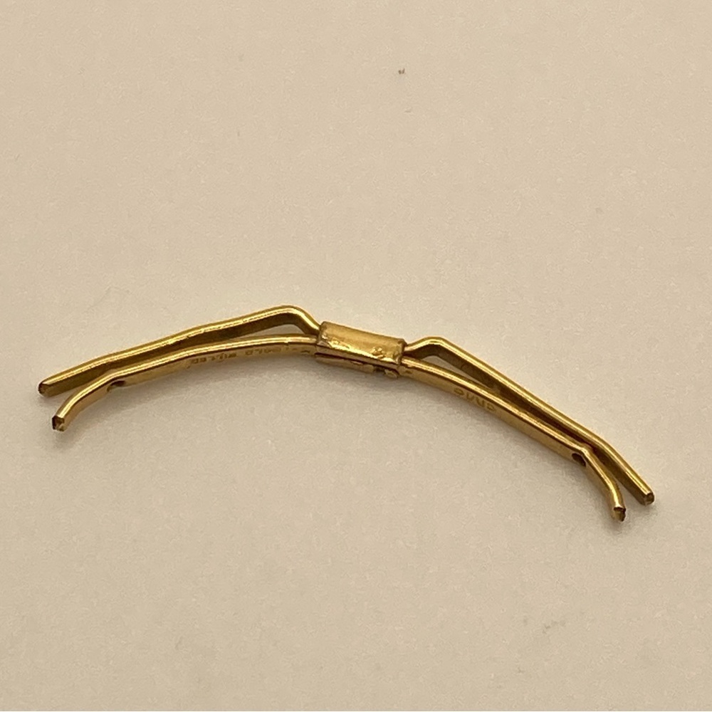 Vtg Civic 1/20 12K GF Gold Filled Collar Bar Collar Stay Slide / 2”